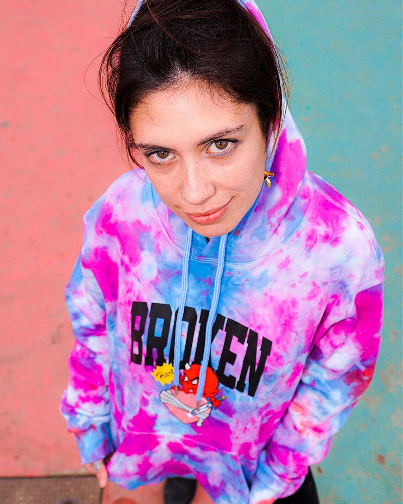 Broken heart tie dye sweatshirt
