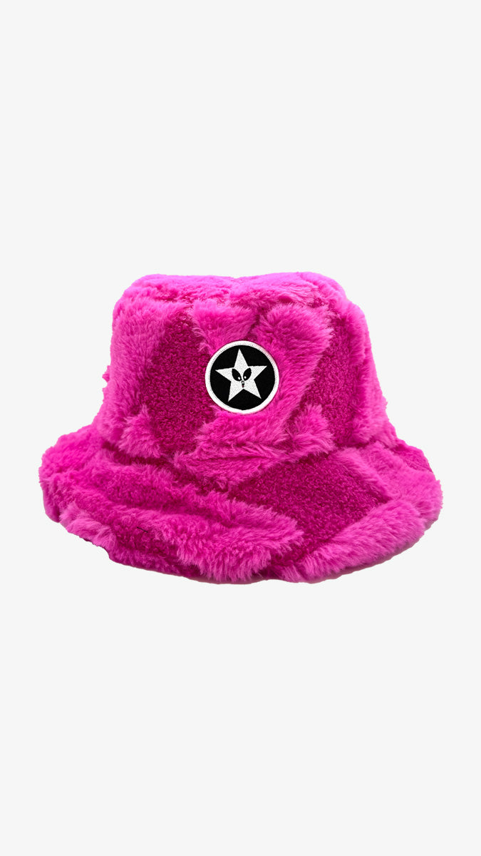 Sombrero Fluffy Pink Star