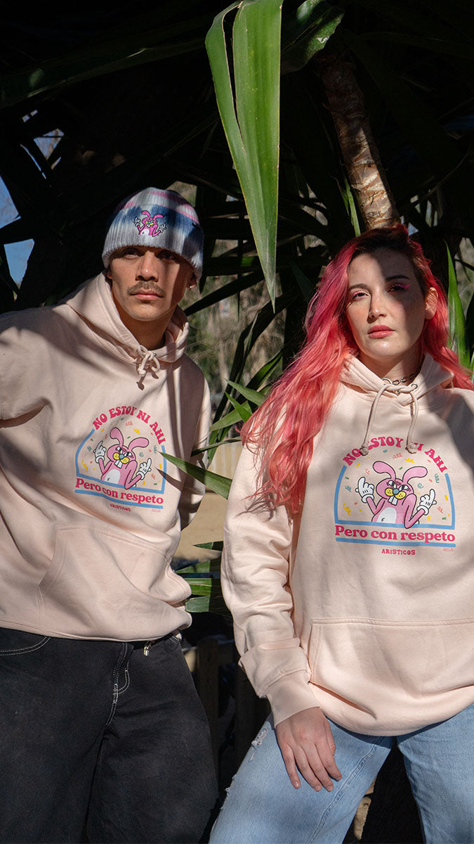 Sudadera con capucha rosa – No estoy ni ahí