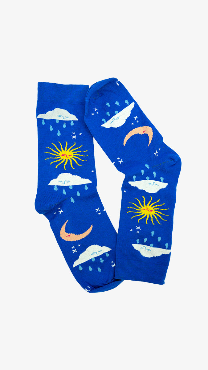 Sock with sky design