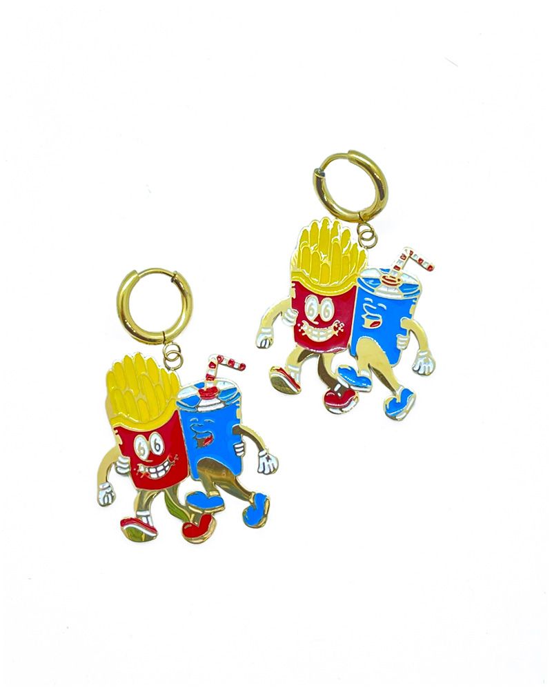 Best Friends Forever Design Stainless Steel Earrings