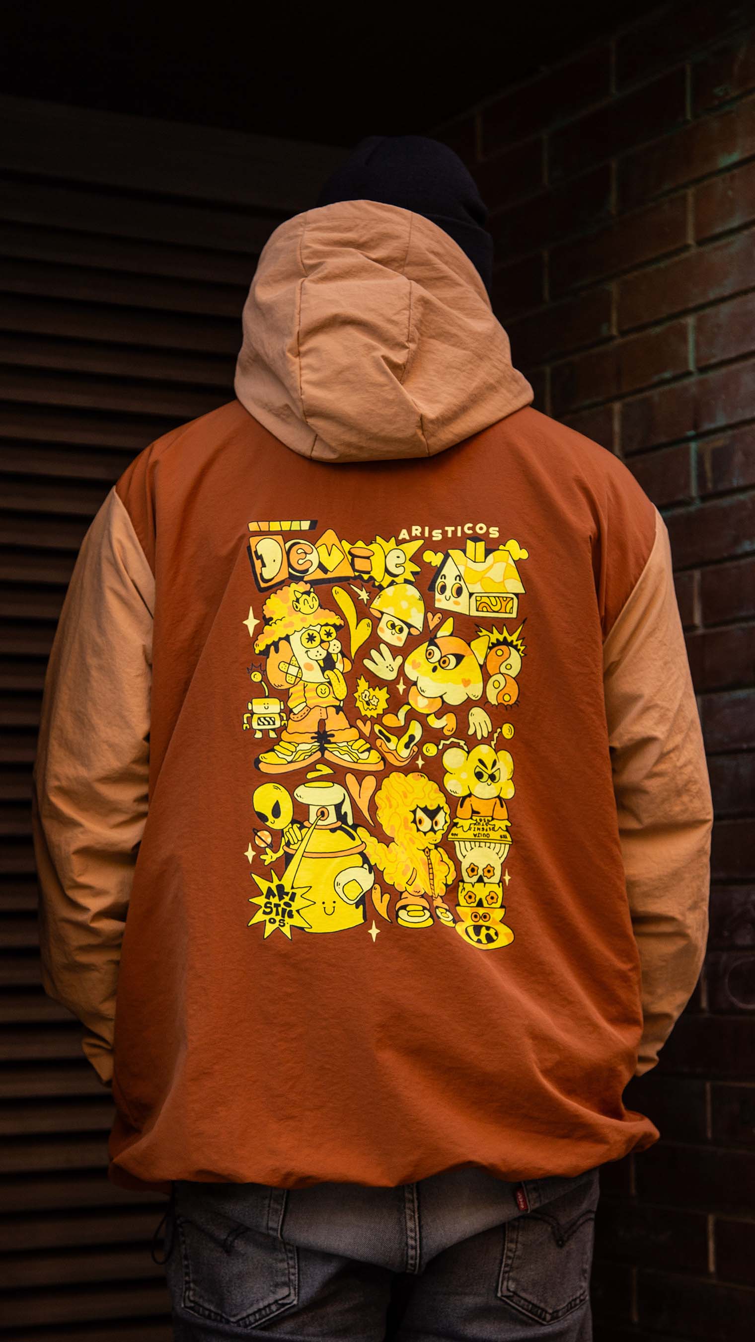 Cortavientos StreetArt Brown