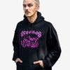Sudadera negra con diseño mapaches