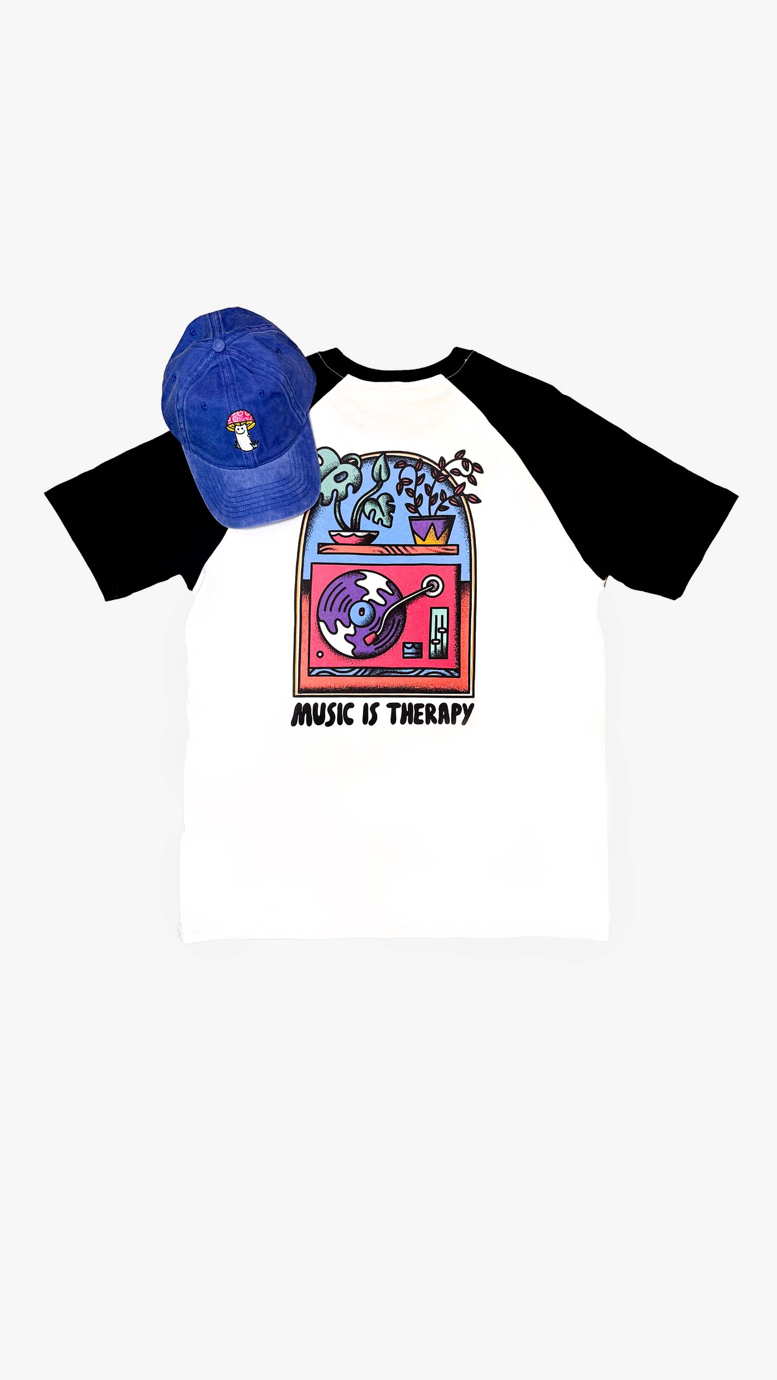 Camiseta Music therapy + Gorra Mush