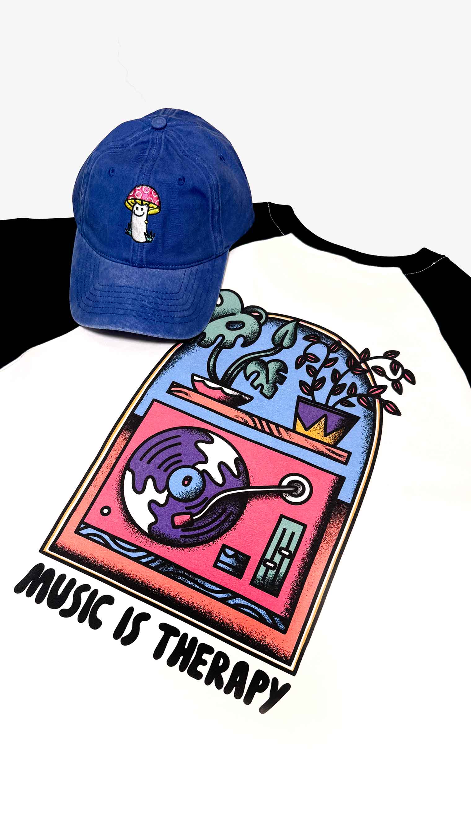 Camiseta Music therapy + Gorra Mush