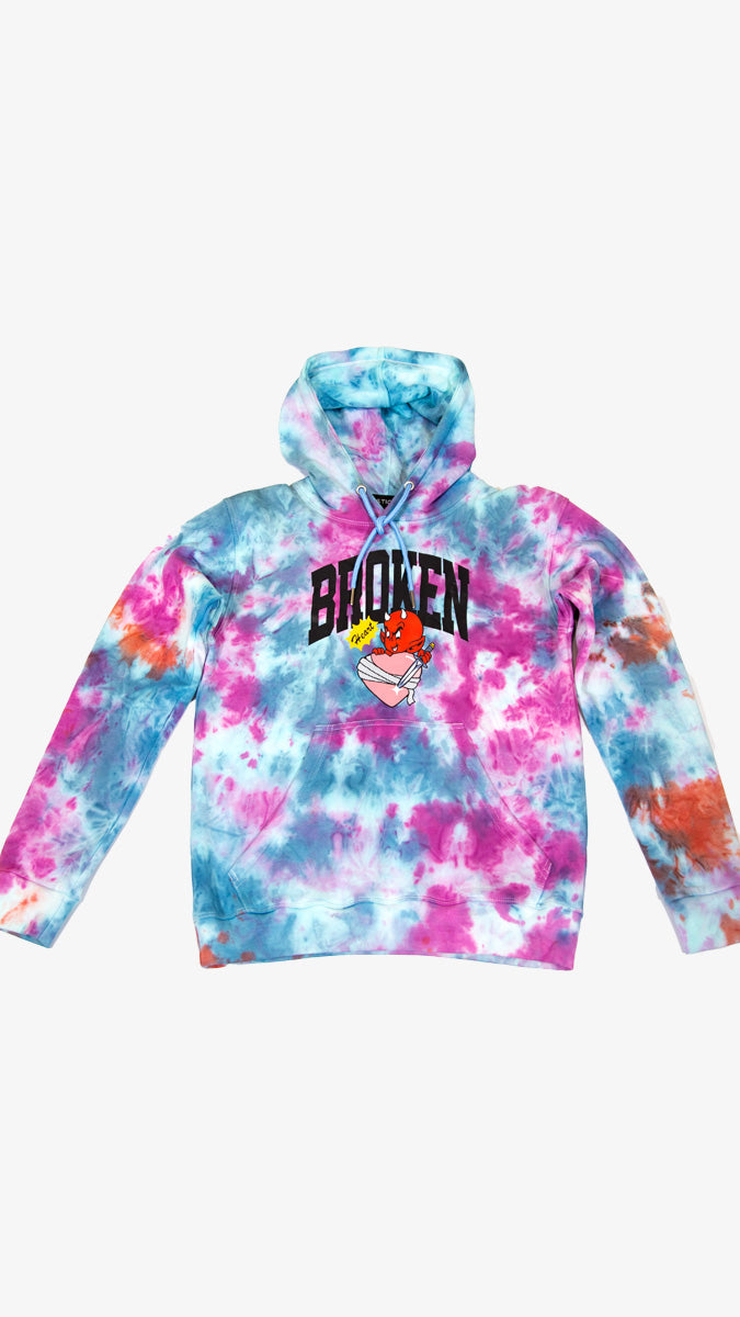 Broken heart tie dye sweatshirt