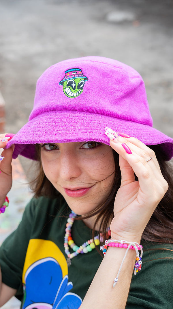 Pink Alien bucket hat