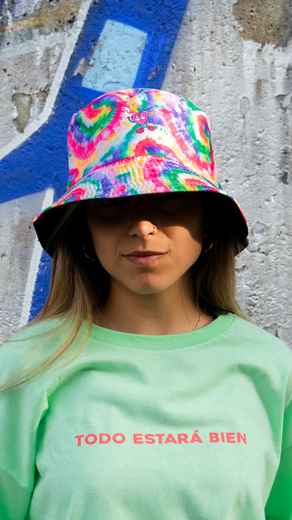 Bucket hat with pride design
