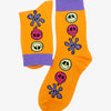 Orange smile design sock