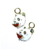 Stainless steel earrings with Infernal Panda design