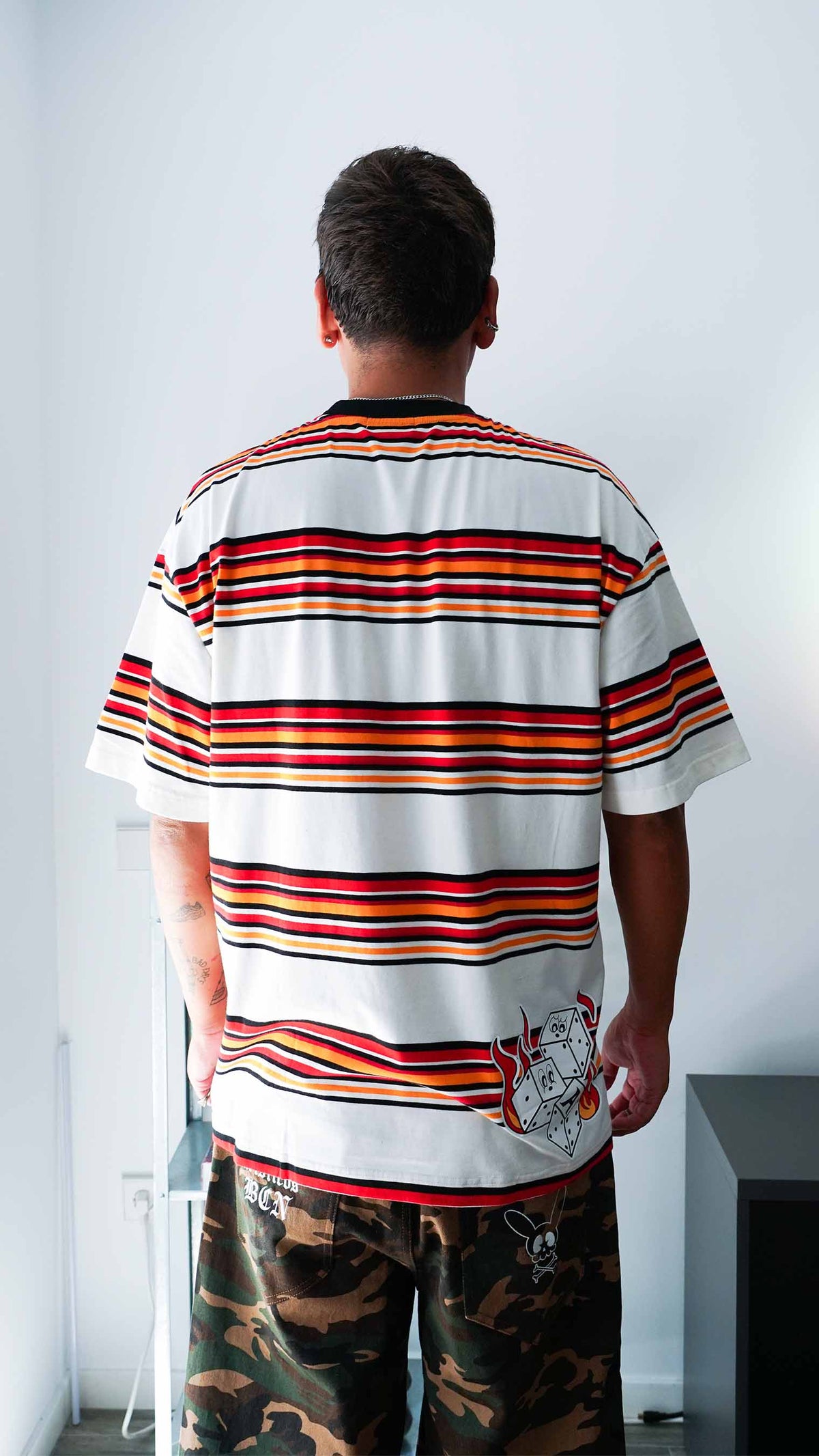 Camiseta Lucky Flames Striped