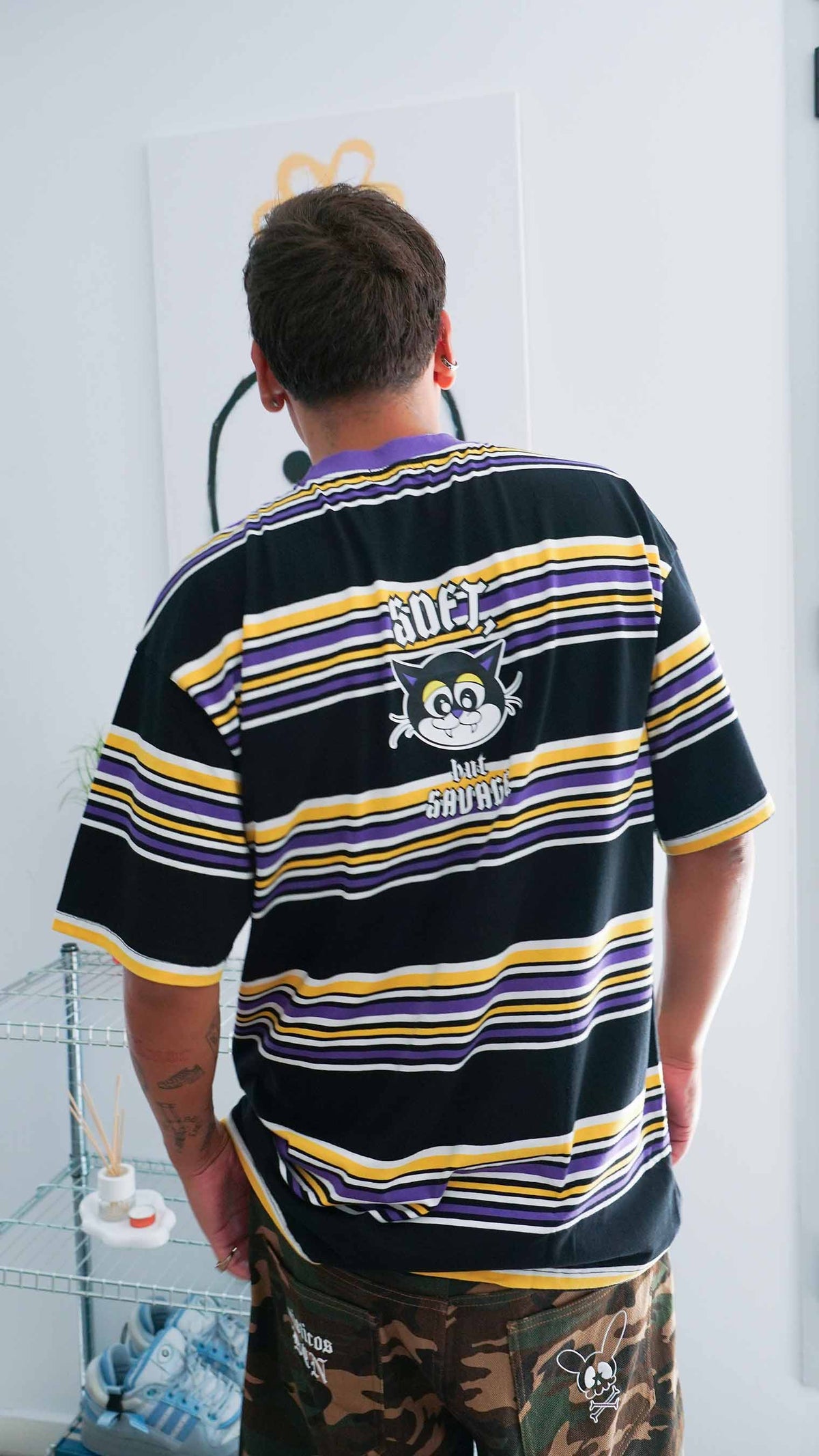 Camiseta Soft but Savage Striped