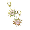 Stainless steel earrings with Sun design