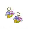 Trippy Mushroom Design Stainless Steel Earrings