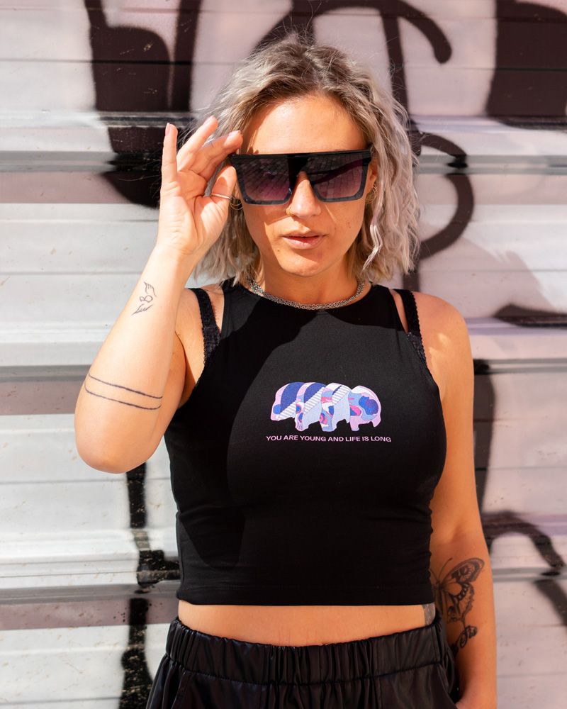Skull crop top